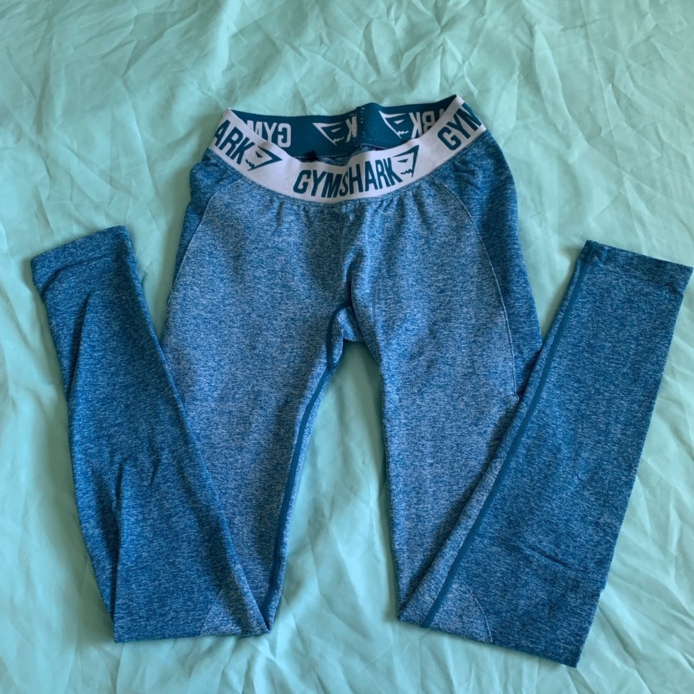 Gymshark deep teal/ice blue flex leggings
